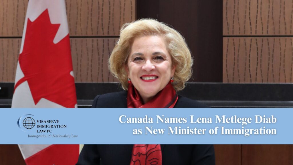 Canada Names Lena Metlege Diab as New Minister of Immigration
